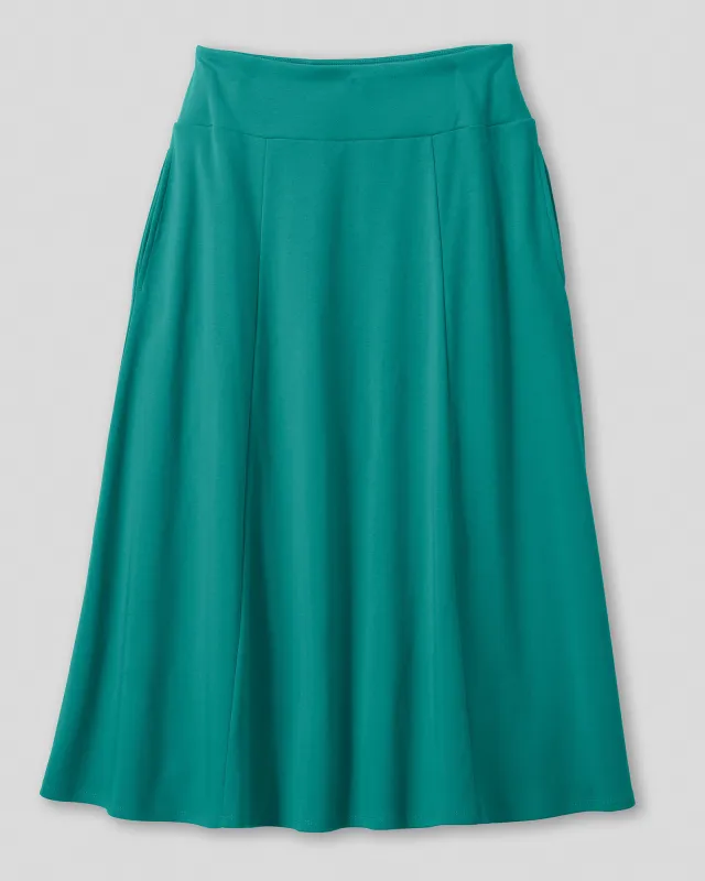 Appleseeds Women's Everyday Knit Solid Skirt - Green - PS - Petite sold by Buff