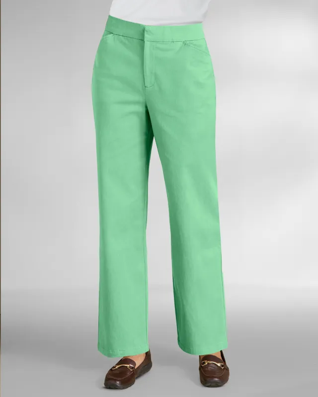 Appleseeds Women's Dennisport Comfort-Waist Relaxed Straight Leg Chinos - Red - 14 - Misses sold by Buff