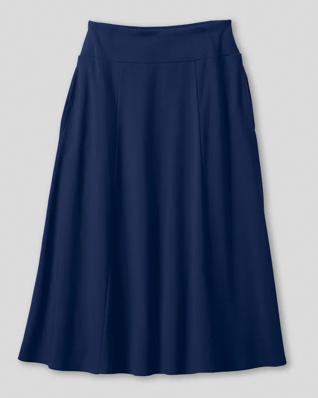 Appleseeds Women's Everyday Knit Solid Skirt - Blue - S - Misses sold by Buff