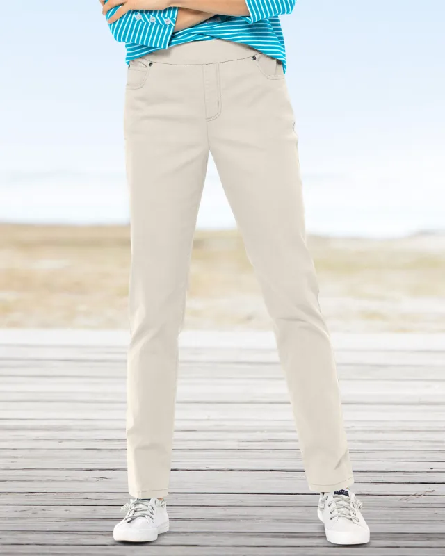 Appleseeds Women's DreamFlex Color Easy Pull-On Tapered - Grey - 10 - Misses sold by Buff