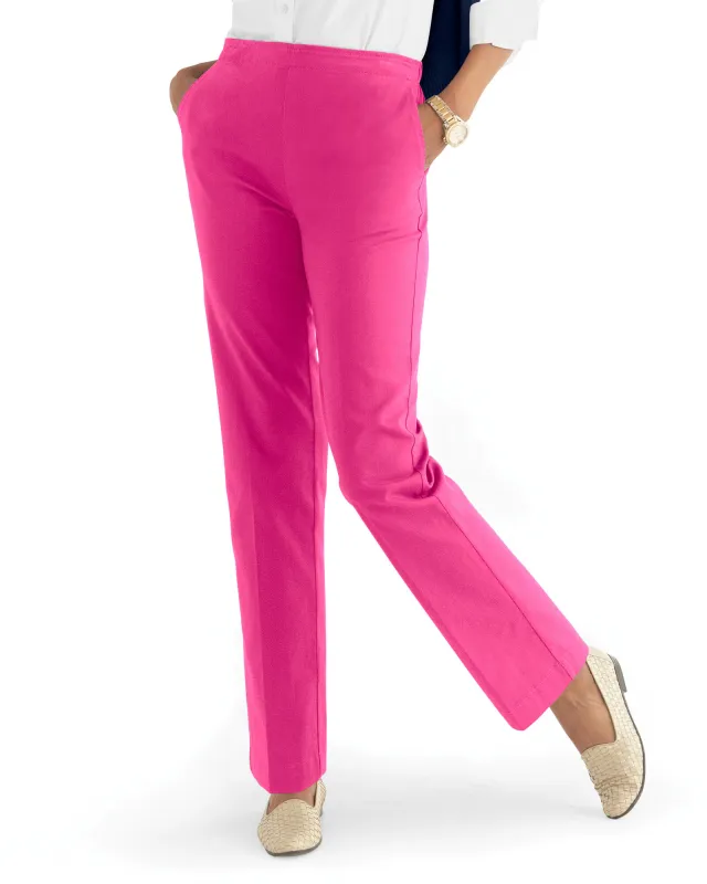 Appleseeds Women's Dennisport Easy Pull-On Chinos - Pink - 10P - Petite sold by Buff