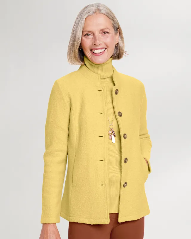 Appleseeds Women's Boiled-Wool Jacket - Yellow - 1X - Womens Plus sold by Buff