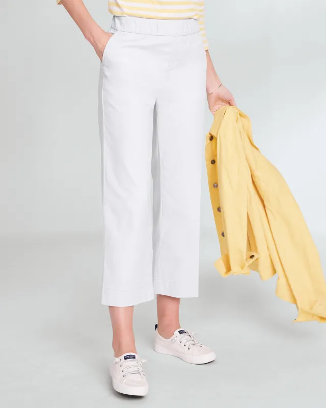 Appleseeds Women's Dennisport Relaxed Pull-On Cropped Chinos - White - 12P - Petite sold by Buff