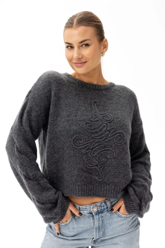 Vero Alpaca Blend Knit Sweater Steel sold by Ivalo.com