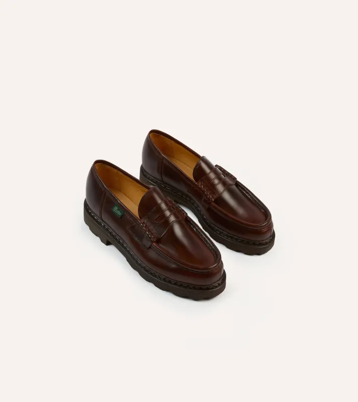 Paraboot Reims Brown Leather Loafer sold by Drake's London