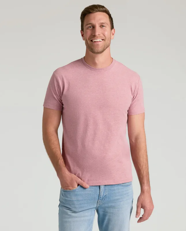 Light Heather Boysenberry Classic Crew Neck sold by True Classic