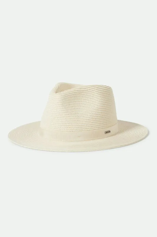 Carolina Straw Packable Travel Hat - Bone/Bone sold by Brixton