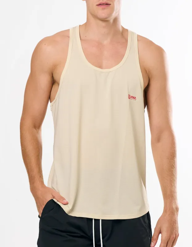 RC3 Mens Sport Singlet - Cream sold by Stax