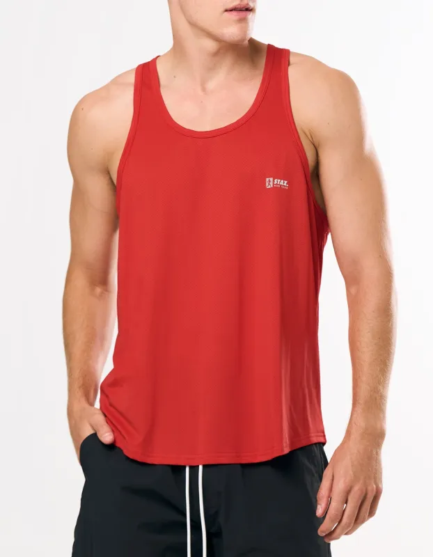 RC3 Mens Sport Singlet - Red sold by Stax