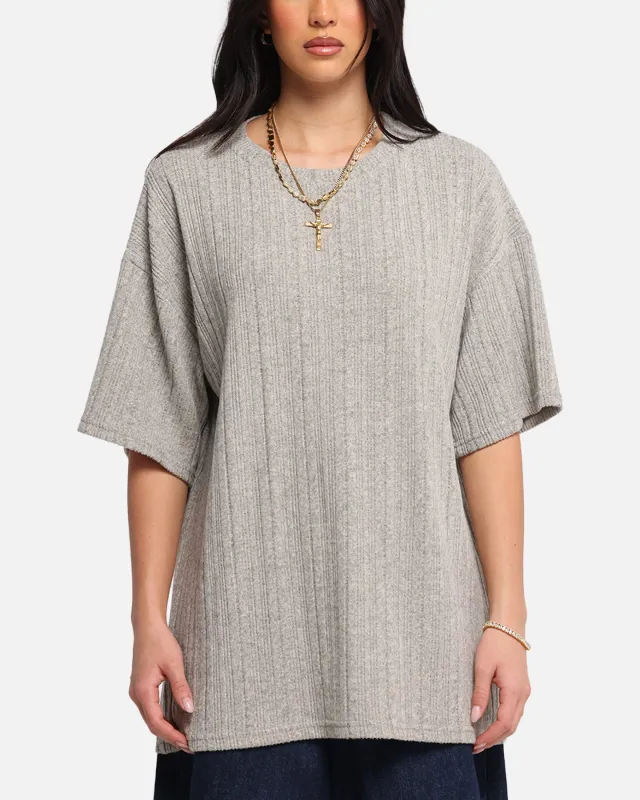 XXIII Rib Knit T-Shirt Grey Marle sold by Culture Kings