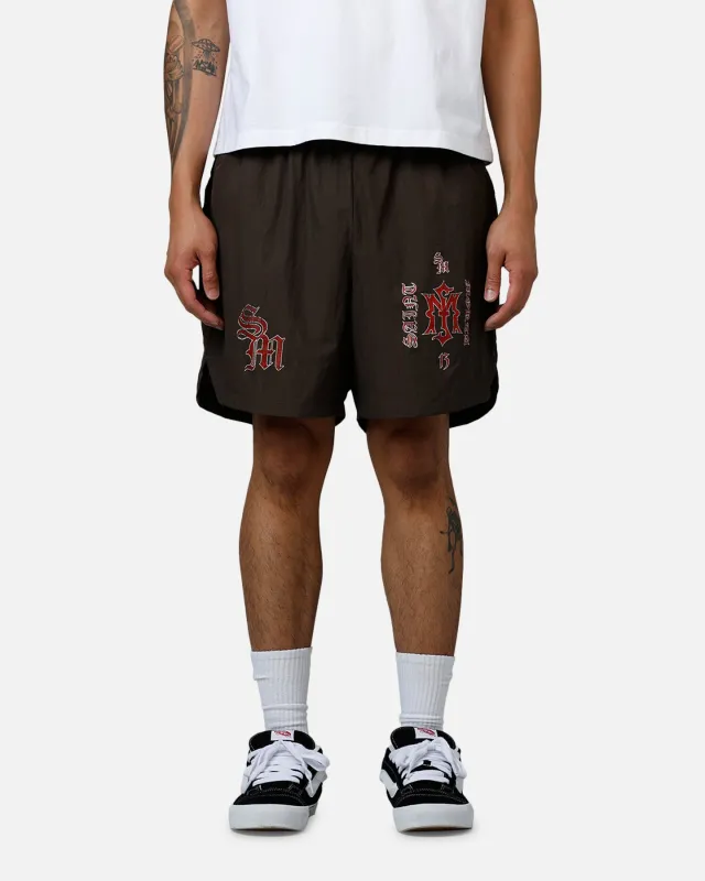 Saint Morta Hardcore Nylon Shorts Dark Brown sold by Culture Kings