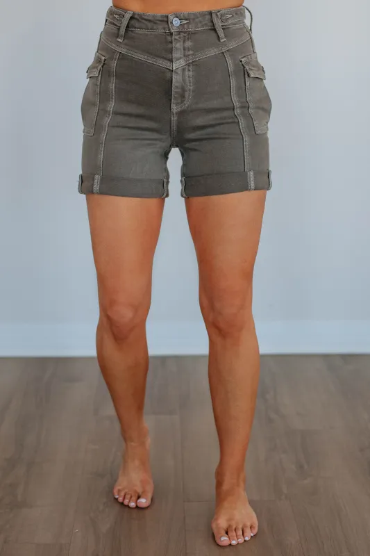 Asia KanCan Shorts - Khaki sold by Wild Oak Boutique