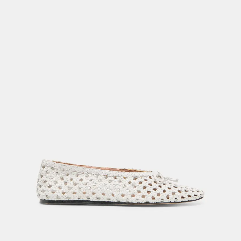 EDDA BALLET FLATS BONE WOVEN LEATHER sold by Dolce Vita