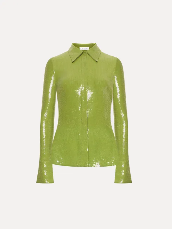 Sequin Jersey Blouse sold by Oscar de la Renta