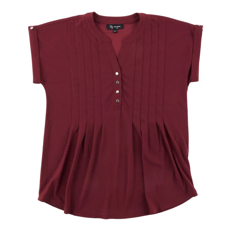 lily morgan Women's Pleated Top sold by Giant Tiger
