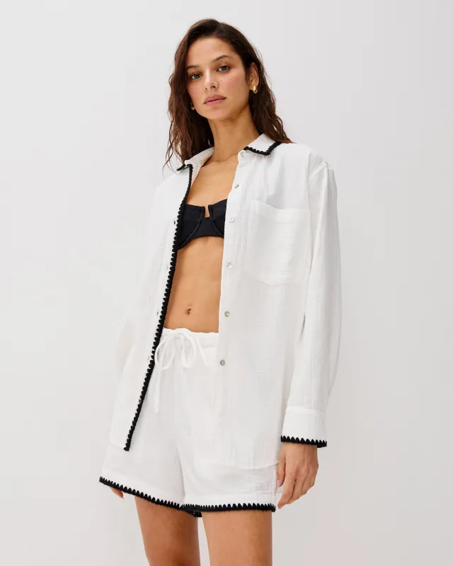 Idania Shirt - White sold by l*space