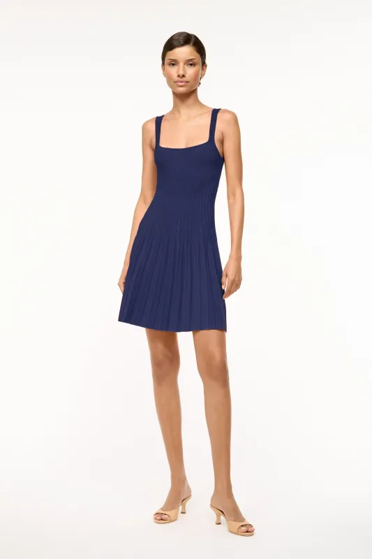 MINI ELLISON DRESS | NAVY sold by STAUD