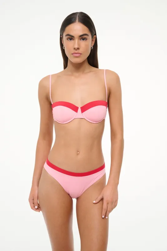 JO BALCONETTE BIKINI TOP | SWEETHEART CHERRY sold by STAUD