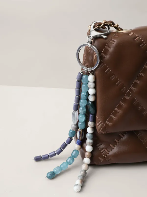 Natural Stone Colorful Keychain sold by Bloomchic