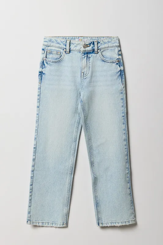 Girls Mid Rise Straight Leg Jean sold by Urban Planet