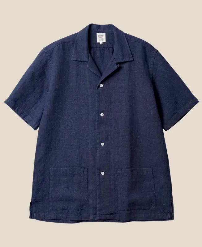 SHONAN BEACH SHIRT EXTRA HEAVY LINEN sold by Kamakura