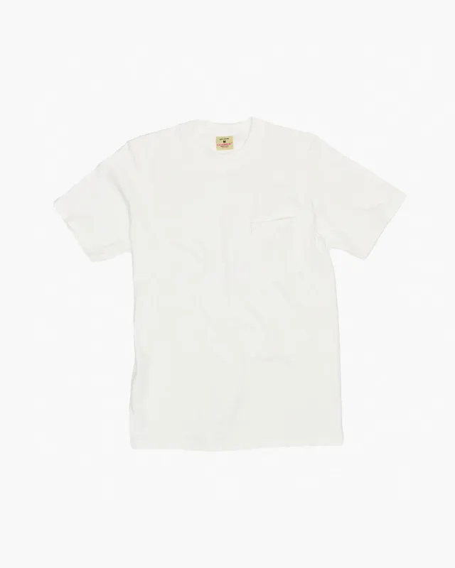 White Heavyweight Pocket T Shirt sold by John Simons