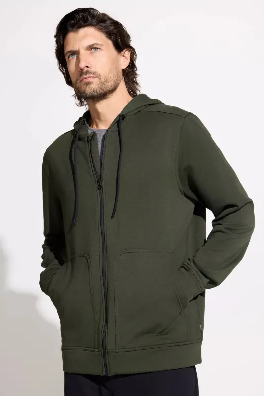 Men’s Supreme Full-Zip Hoodie - Green sold by Mondetta