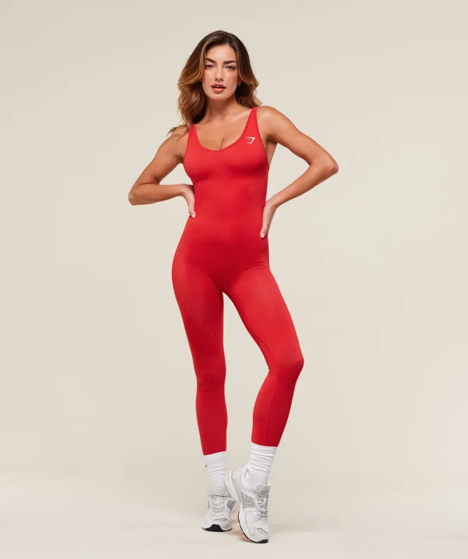 Gymshark Vital Sculpt Seamless All in One - Velocity Red sold by Gymshark