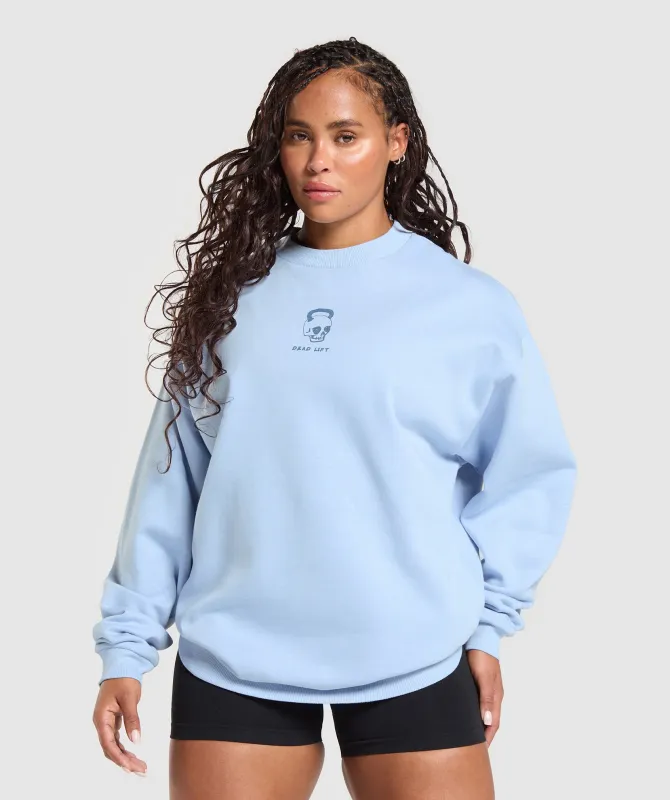 Gymshark Graphic Illustration Pullover - Gentle Blue sold by Gymshark