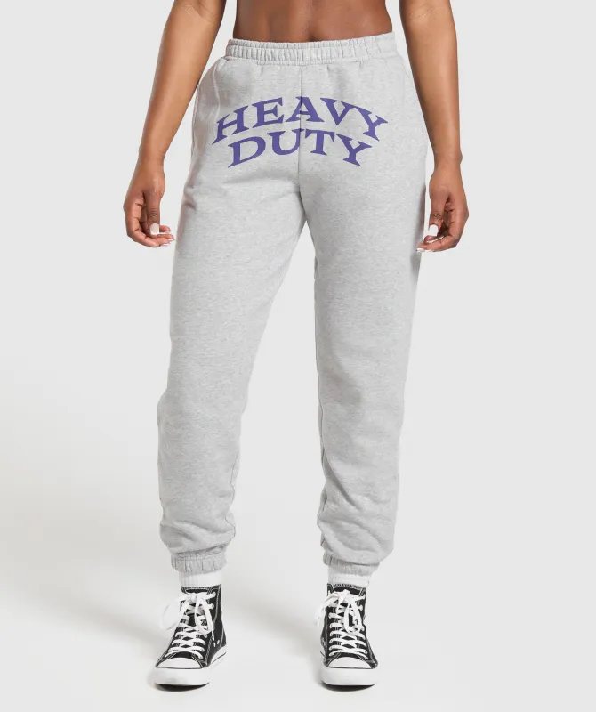 Gymshark Heavy Duty Graphic Loopback Jogger - Light Grey Core Marl sold by Gymshark