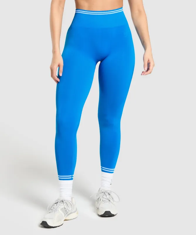 Gymshark Contrast Seamless Leggings - Barbell Blue sold by Gymshark