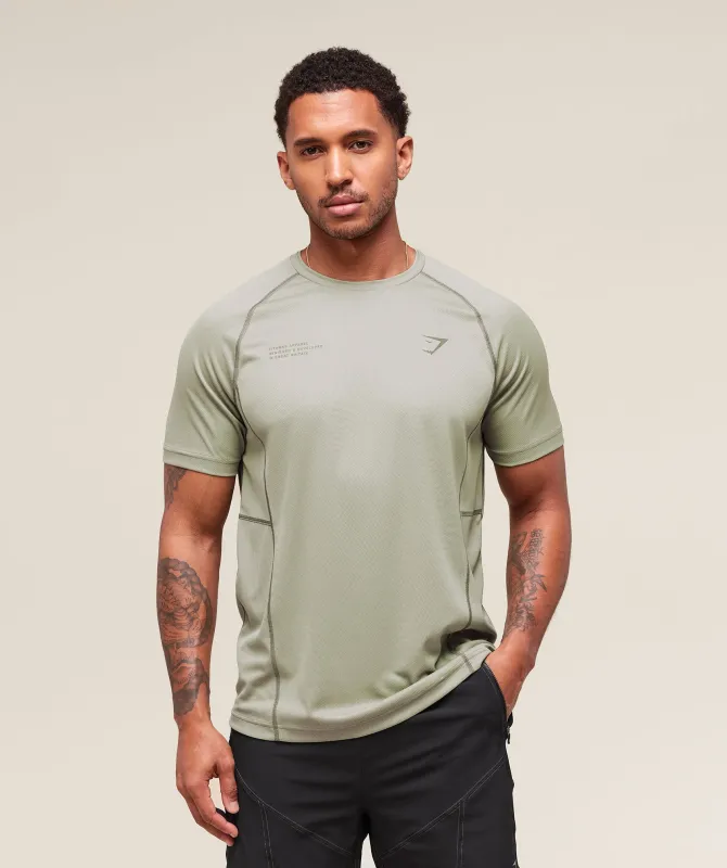 Gymshark Tactical T-Shirt - Chalk Green sold by Gymshark