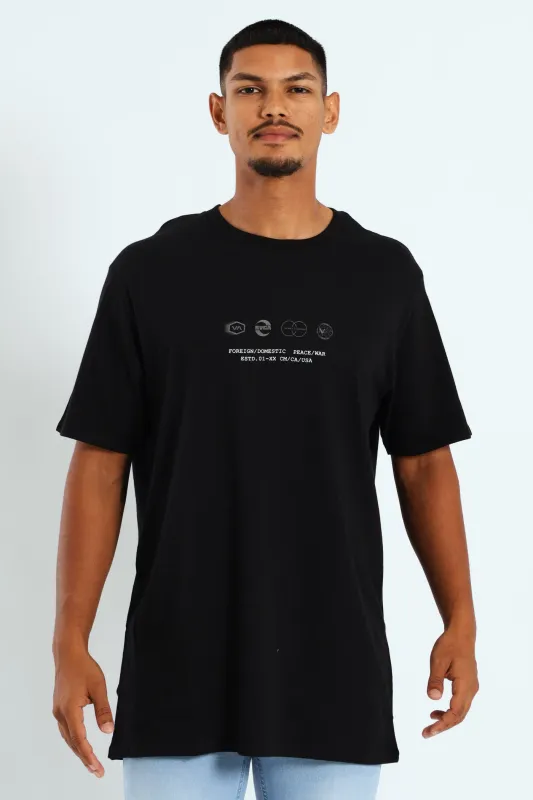 Symbol Stacks Tee - Black sold by Edgars