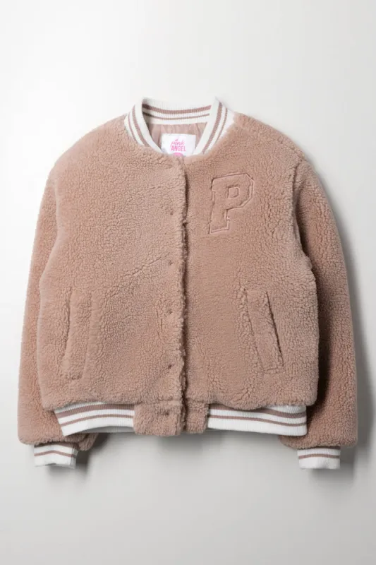 Sherpa Bomber Jacket Natural sold by Ackermas