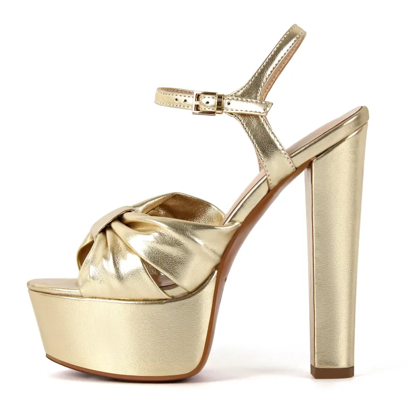 Platform Bowknot Buckle Strap Chunky Heel Sandals sold by Onlymaker