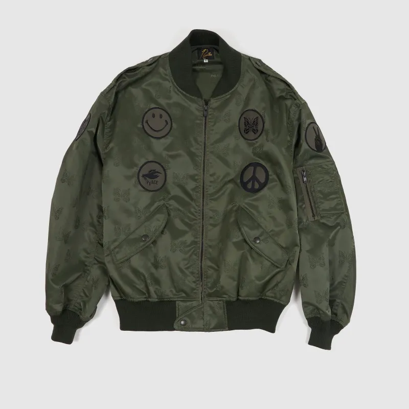 Needles Japan L2-B Papillon Embroidered Bomber Jacket sold by DeeCee style