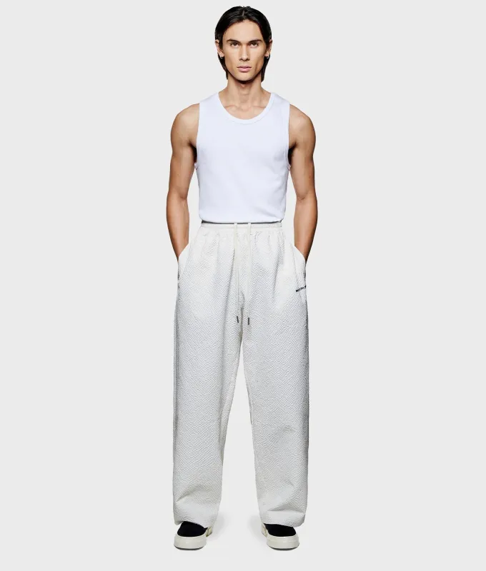 Seersucker Wide Leg Trousers sold by EQVVS