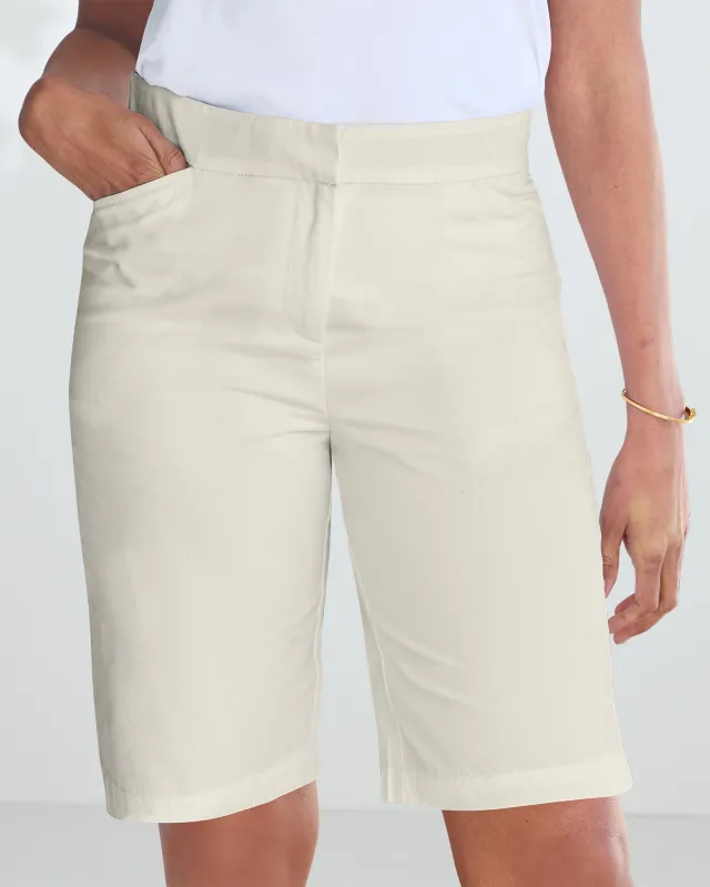 Appleseeds Women's Dennisport Comfort-Waist Shorts - Grey - 10P - Petite sold by Buff
