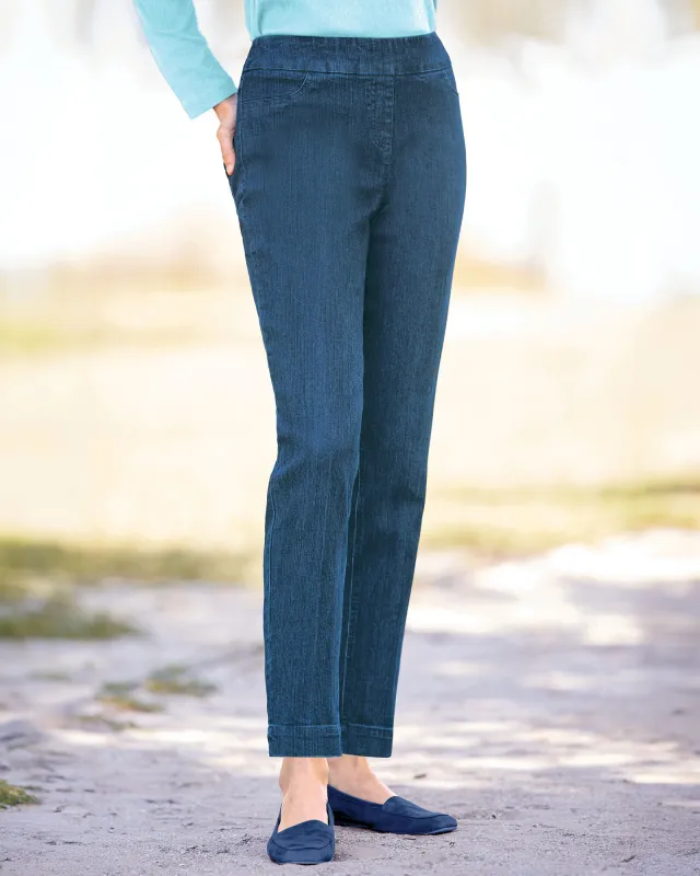 Appleseeds Women's SlimSation® Ankle Pants - Denim - 14 - Misses sold by Buff