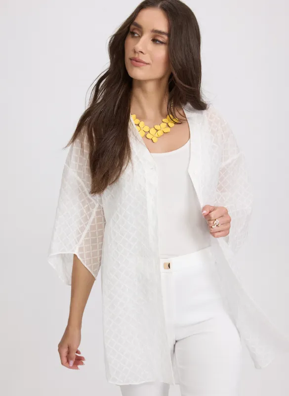 Cotton Grid Print Blouse sold by Laura