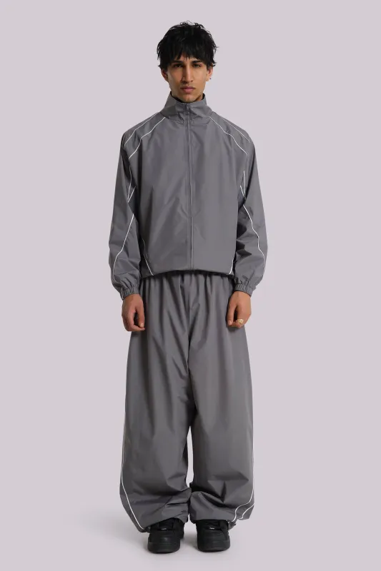 Grey Vapor Tracksuit Top sold by Jaded London