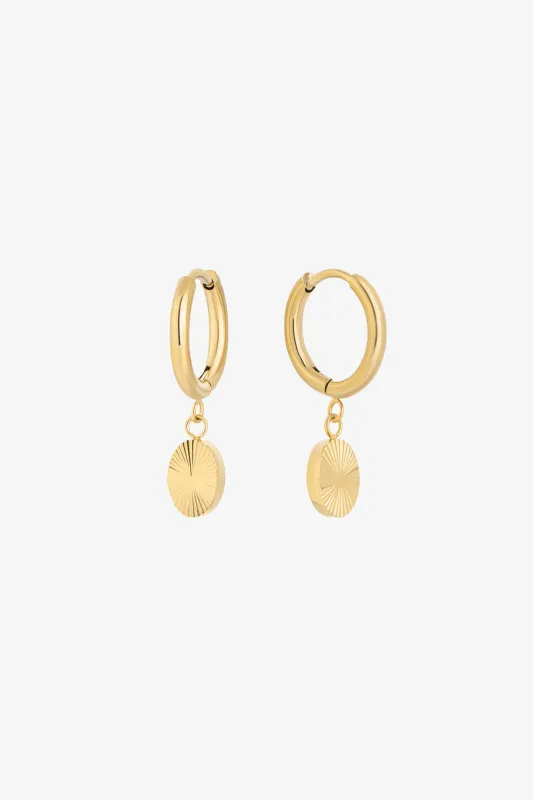 Soleilo Huggie Earrings by Mia Bijoux - Gold sold by Birdy Grey