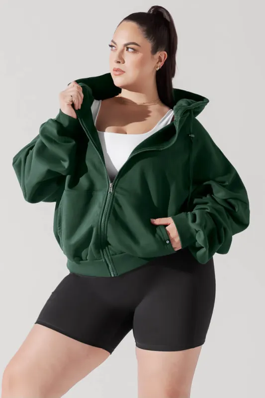 Zip Cloud Hoodie - Game Time Green sold by POPFLEX