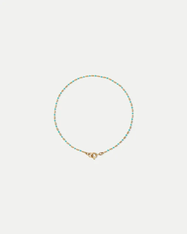 Enamel Bead Chain Anklet sold by Veronica Beard
