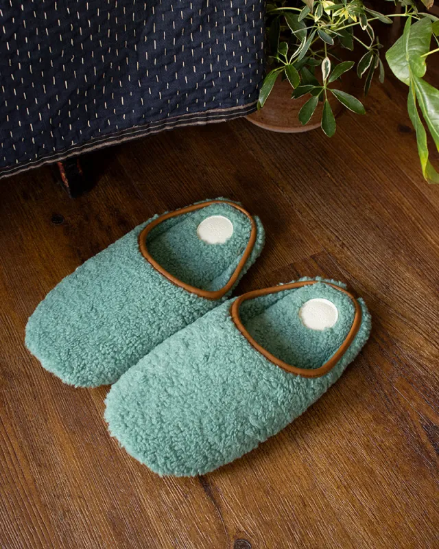 Slippers, Bisque, CDF Etendue, Teal sold by Kiriko