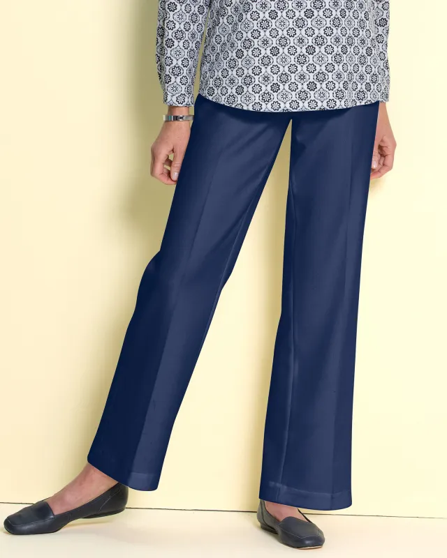 Appleseeds Women's Party-Perfect Pull-On Pants - Blue - S - Misses sold by Buff