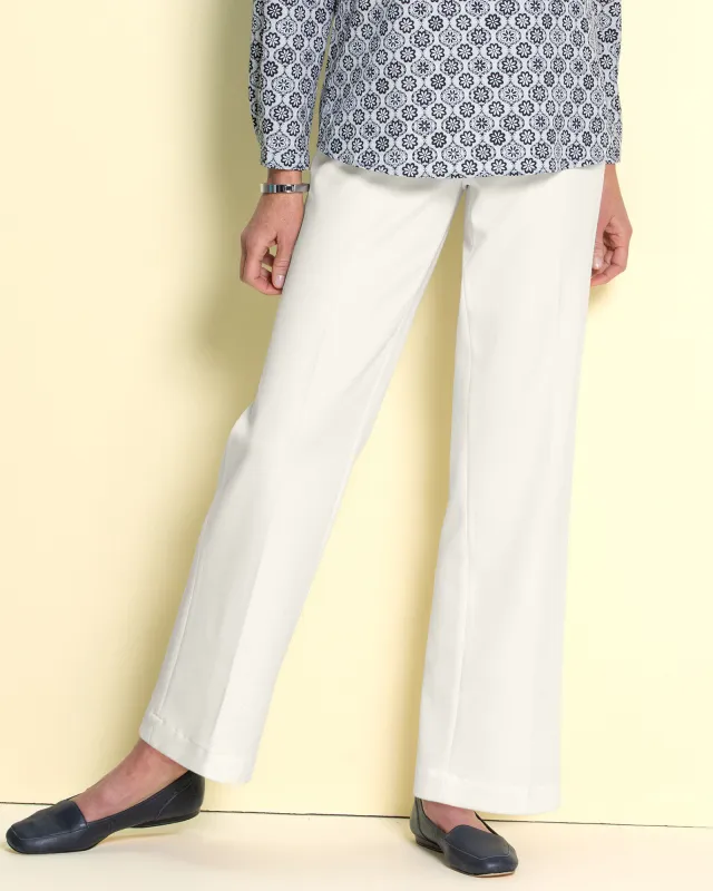Appleseeds Women's Party-Perfect Pull-On Pants - Ivory - PSL - Petite Short sold by Buff
