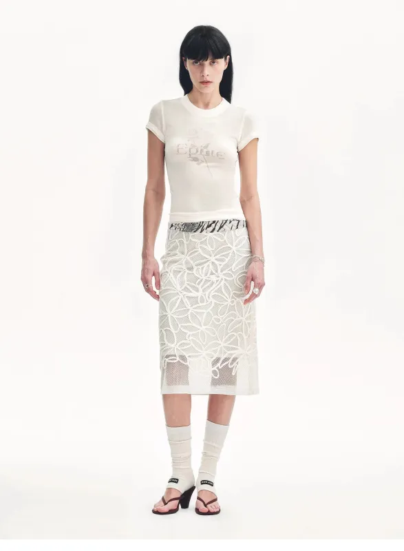 Tencel acetate fake two-piece slim fit straight shoulder T-shirt"Memory Navigation" sold by Firelady Fur