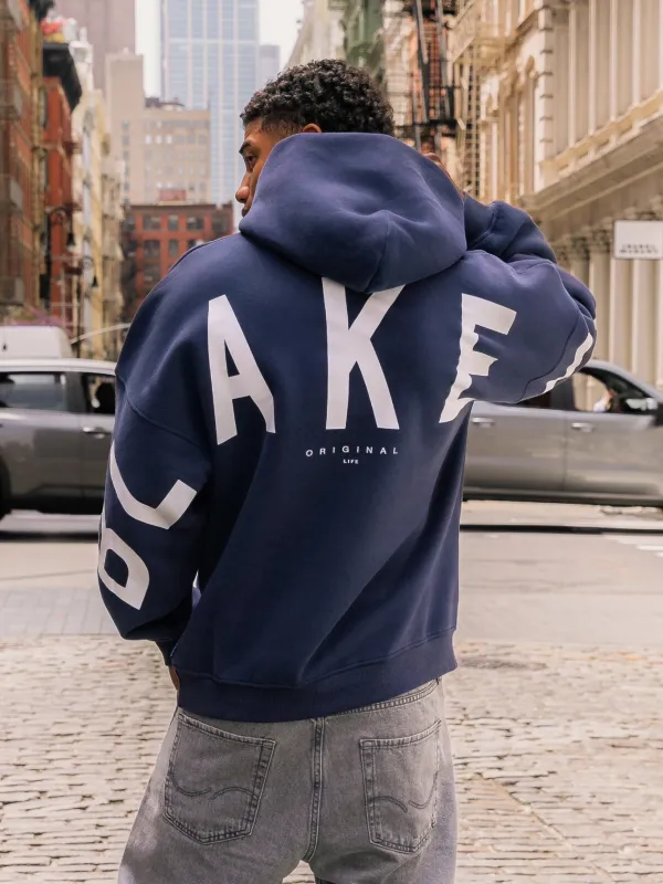 Idris Oversized Hoodie - True Navy sold by Blakely