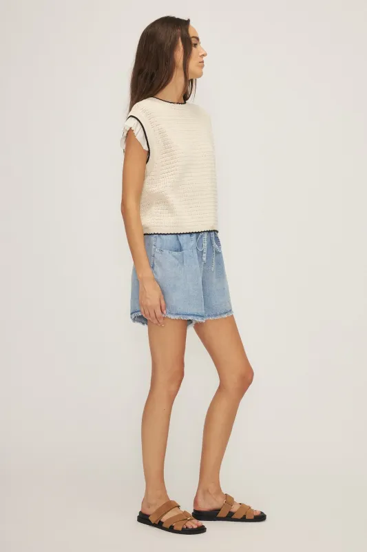 MALI SWEATER TOP-Cream sold by MELISSA NEPTON